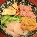 うまうま☆新鮮な生ウニとホタテの海鮮丼♪